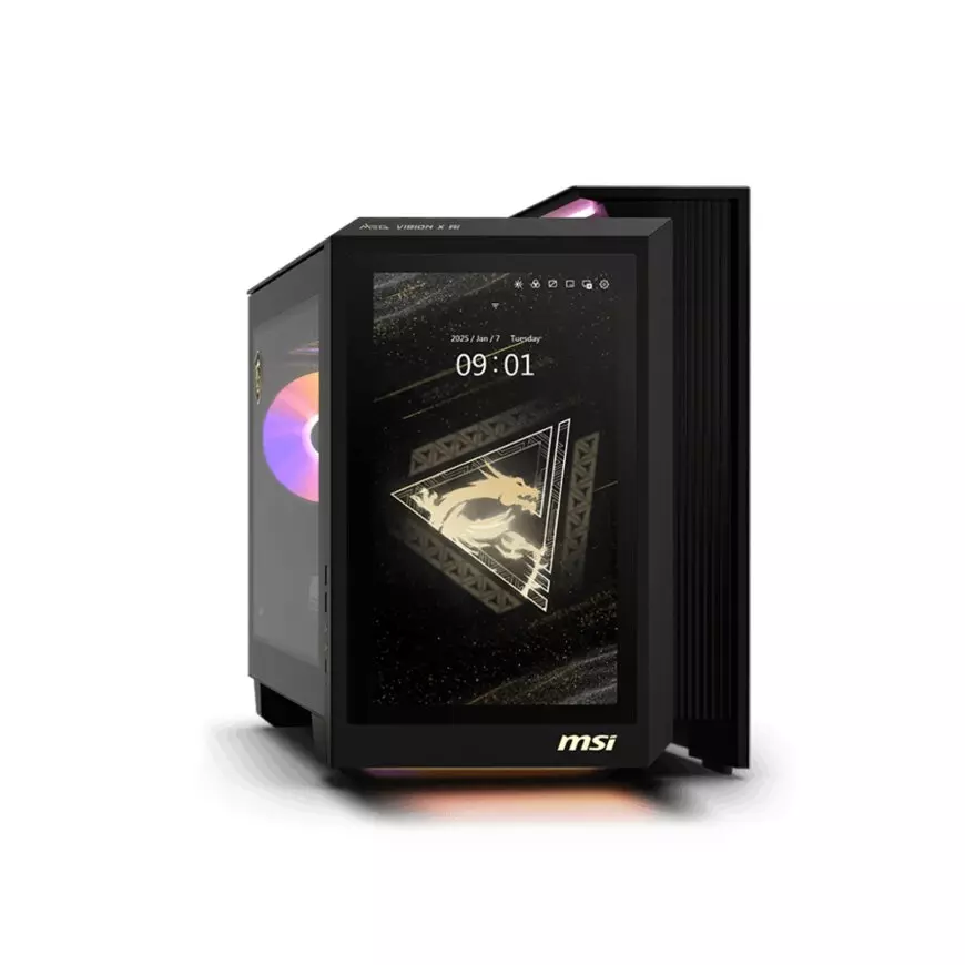 MSI MEG Vision X AI 2nd Barebone Gaming Desktop - Black